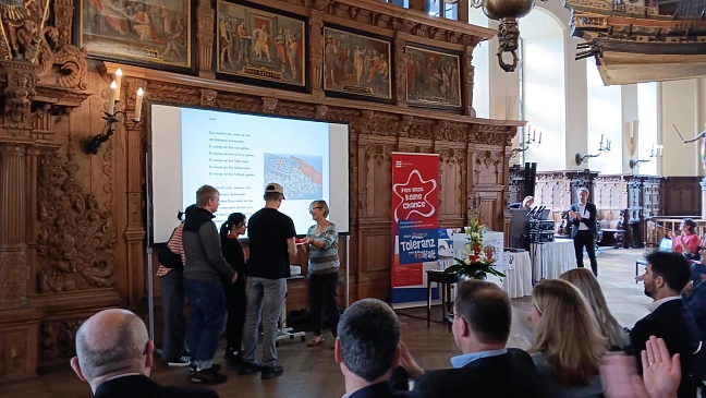 25_Bremer Jugendpreis für Schüler:innen der 8c. Preisverleihung in der oberen Rathaushalle