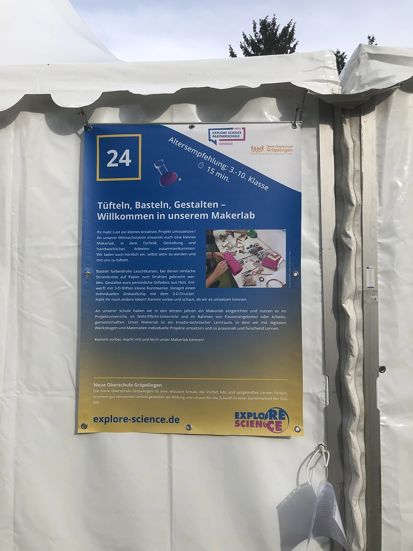 Plakat unserer Mitmachstation